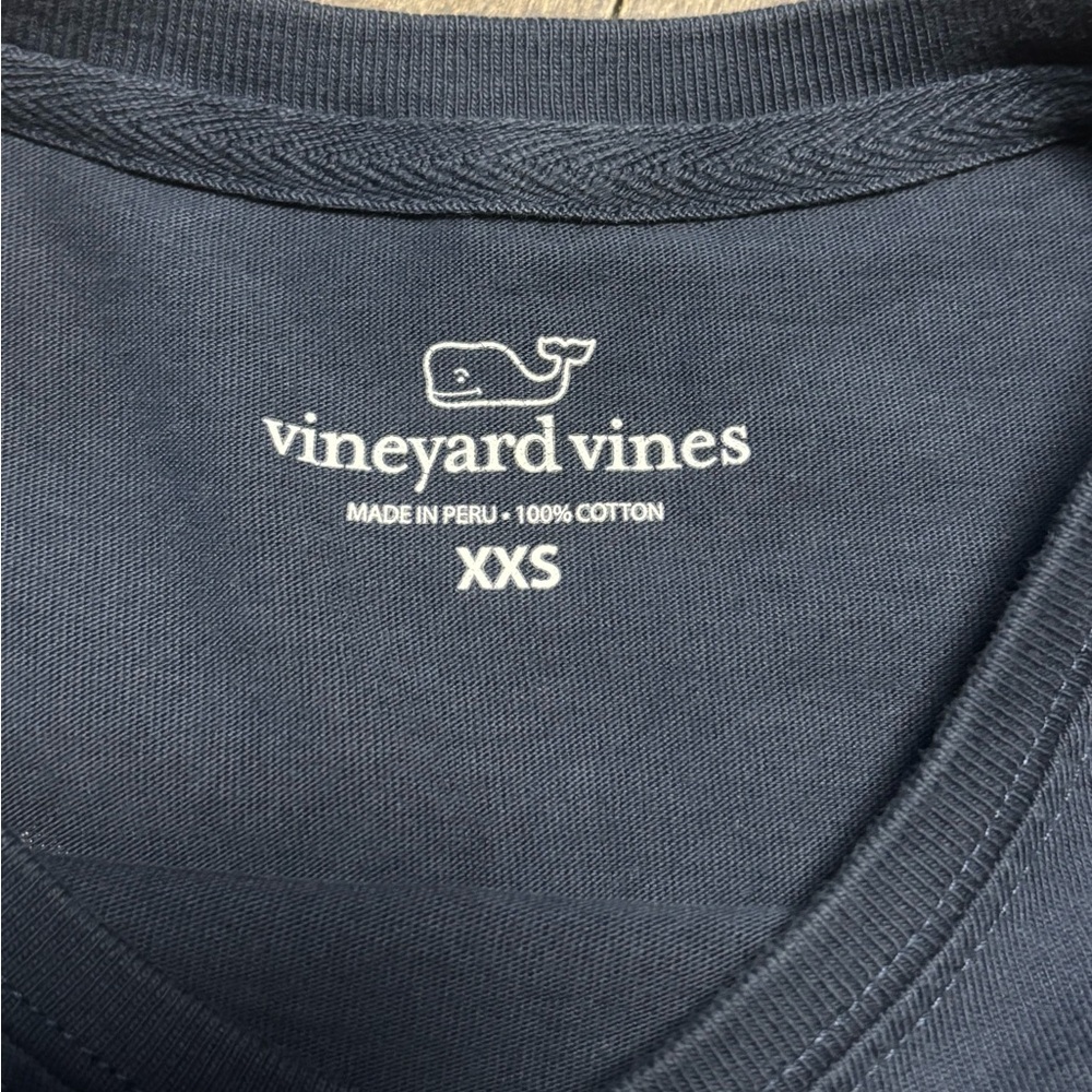 Vineyard Vines Women's Vintage Whale Pocket L/S T Shirt Blue NWOT - Picture 3 of 6